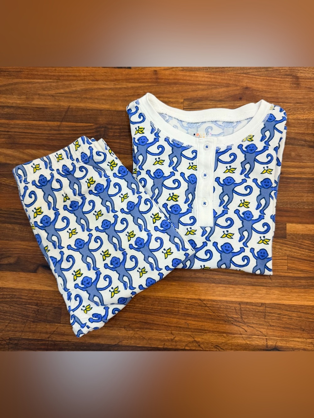 Roberta Roller Rabbit Blue Monkey Pajamas - Size 6